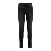 Liu Jo Skinny Jeans med Juvelapplikationer Gray, Dam