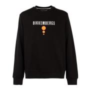 Bikkembergs Herr Sweatshirt med Tryck Black, Herr