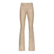 Pinko Flared Jeans Beige, Dam