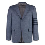 Thom Browne Randig Ullkavaj Blue, Herr