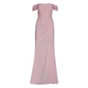 Giuseppe Di Morabito Draped Crepe Klänning med Sidoslits Pink, Dam