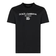 Dolce & Gabbana Essentiell Bomull Crew-neck T-shirt Black, Herr