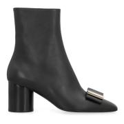 Salvatore Ferragamo Leonia Läder Ankelboots Black, Dam