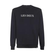 Les Deux Bomull Crew-Neck Sweatshirt Blue, Herr