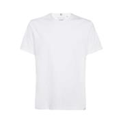 Les Deux Ribbad bomull T-shirt White, Herr