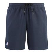 K-Way Bomull Bermuda Shorts med sidofickor Blue, Herr