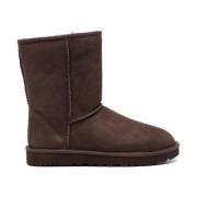 UGG Brun Mocka Short Boots med Shearling Brown, Dam