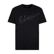 Balmain Stiliga T-shirts och Polos Black, Herr