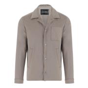 Herno Jacka med mockaimitation Regular Fit Beige, Herr