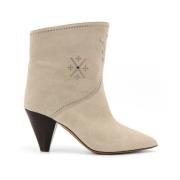 Isabel Marant Nitar Mocka Ankelboots, Konhäl Beige, Dam