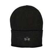 La Martina Svart Polyester Hatt med Broderi Black, Herr