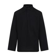 Balenciaga Långärmad Pikétröja Black, Herr