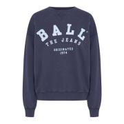 Ball Sweatshirt med snygg tryck Blue, Dam