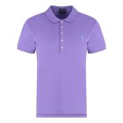 Polo Ralph Lauren Slim Fit Cotton-Piqué Polo Shirt Purple, Dam