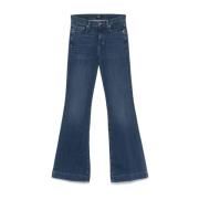 7 For All Mankind Vida Flared Jeans Blue, Dam