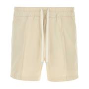 Tom Ford Elegant Ivory Satin Bermuda Shorts Beige, Herr