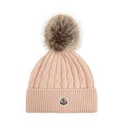 Moncler Mössa med Pompom Pink, Dam