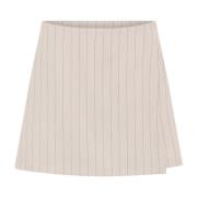 Bruuns Bazaar Randiga Shortskjort Beige, Dam