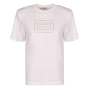 Elisabetta Franchi Gesso T-shirt för kvinnor Pink, Dam