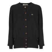 Vivienne Westwood Svart Kofta med Rund Halsringning Black, Dam