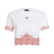 Dolce & Gabbana Vit T-shirt för män White, Dam