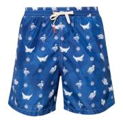 Altea Mönstrade Badshorts Blue, Herr