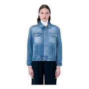 MM6 Maison Margiela Distressed Denim Jacka Blue, Dam