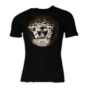 Versace Medusa Print Crew Neck T-shirt Black, Herr