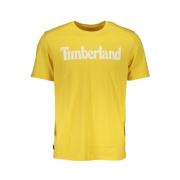 Timberland Gul Bomull T-shirt med Tryck Yellow, Herr