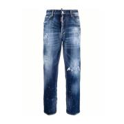 Dsquared2 Boston Denim Jeans Kvinnor Förstörd Effekt Blue, Dam