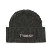 Stutterheim Broderad Logo Beanie Mössa Green, Unisex