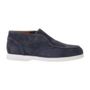 Doucal's Herr chukka loafer i mocka | blå Blue, Herr