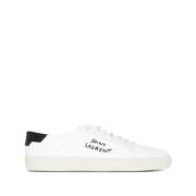 Saint Laurent Vita Court Sneakers med Logobrodyr White, Herr