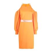 Stella McCartney Off-Shoulder Klänning med Pärldetalj Orange, Dam