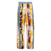 Dries Van Noten Kontrastinsats Jeans Multicolor, Herr