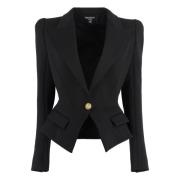 Balmain Elegant Kavaj i Bomullsblandning Black, Dam