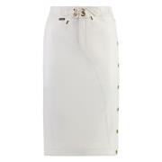 Tom Ford Silk Lamb Läderkjol Dragsko Fickor White, Dam