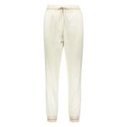 Lorena Antoniazzi Corduroy Track Pants med elastisk midja Beige, Dam