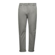 Brunello Cucinelli Asymmetrisk Knappfront Sidenskjorta Gray, Herr