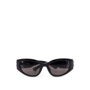 Balenciaga Cat-eye Acetat solglasögon med guldlogotyp Black, Dam