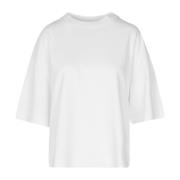 Max Mara Weekend Bomullst-shirt med rund hals White, Dam