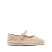 Castañer Beige Platta Espadriller Beige, Dam