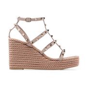 Valentino Garavani Stunning Rockstud Kilklack Sandaler Pink, Dam