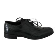 Dolce & Gabbana Grön Wingtip Brogues Oxford Flats Green, Dam