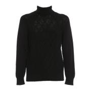 Drumohr Svart Ull Turtleneck Tröja Black, Herr