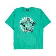 Pleasures Tung Logo Bomull T-shirt Grön Green, Herr