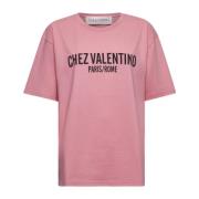 Valentino Rosa Bomull T-shirts och Polos Pink, Dam