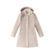 Woolrich Tech Softshell Brun Trenchcoat Beige, Dam