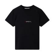 Stella McCartney Ikonisk Kärlek Logotyp Broderad T-Shirt Black, Dam