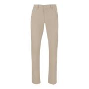 Jacob Cohën Beige Stretch Bomullsbyxor Rakt Ben Beige, Herr